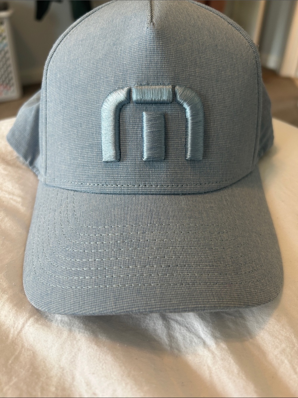 Travis Mathew Light Blue and Black Baseball Cap